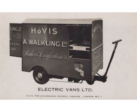 A collection of 29 postcards of transportation interest, including an advertising postcard for Electric vans Ltd, two adverti