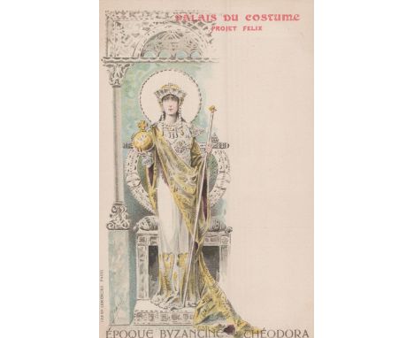A group of 17 art nouveau postcards from the Palais du Costume Projet Felix series by Japhet, together with three further art