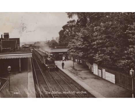A collection of approximately 72 postcards and postcard-size photographs of railway interest, the majority of locomotives, ma