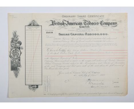 SHARE CERTIFICATES. A collection of various share certificates, the majority for British businesses, including W. Barratt &am