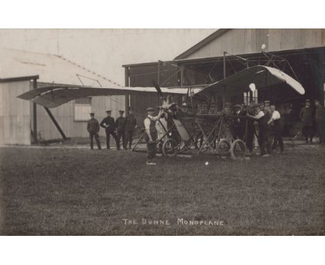 A collection of approximately 51 postcards and postcard-size photographs of aviation interest, including photographic postcar