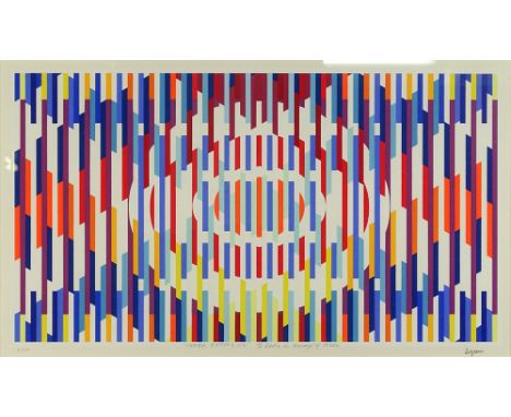 Yaacov Agam, Israeli (1928) Limited Edition Lithograph. Signed Lower Right, Numbered 60/180 Lower Left. Good Condition or Bet