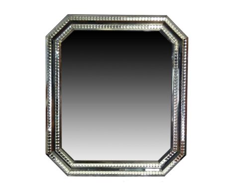 Mid 20th Century Modern Octagonal Shape Venetian style Mirror. Unsigned. Surface Wear Consistent with Normal Use otherwise Go