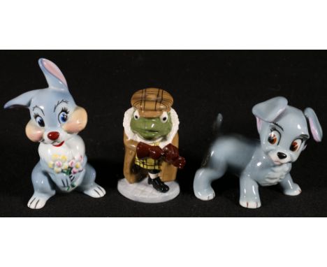 Wade Disney blow up Scamp and Thumper and a Wind in the Willows Toad, boxed (3)