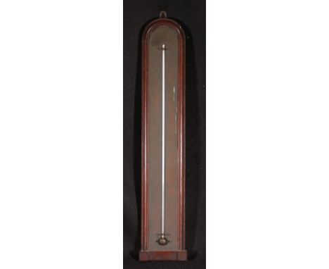 Regency period Nairn of London mahogany framed thermometer, 49cm