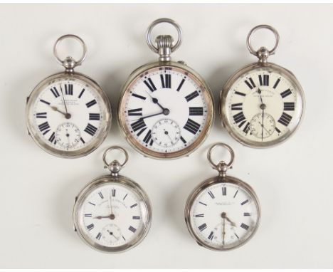 A Victorian silver pocket watch signed 'Skarratt & Co Worcester', white enamel dial with Roman numerals, and subsidiary secon