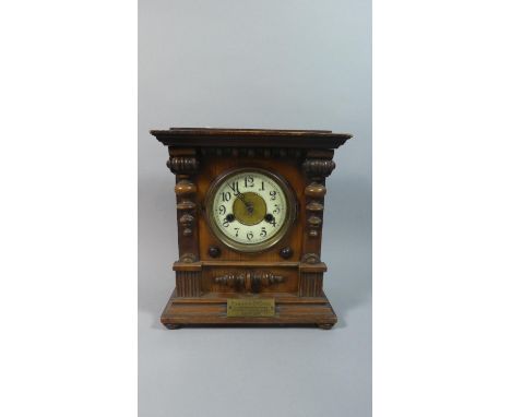 A Presentation Mantle Clock with Fourteen Day Movement, Dated 1899, 29cm High 