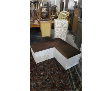 A Corner Loom Box Stool and a Five Drawer Unit 
