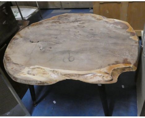 A Vintage Elm Topped Occasional, Feet AF 