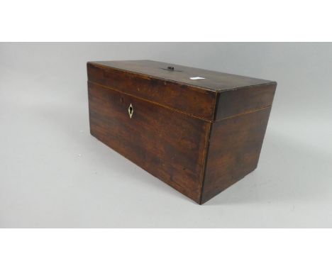 A 19th Century Mahogany Veneered Tea Caddy Box for Full Restoration, 30.5cm Wide 