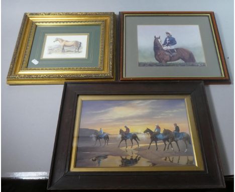 A Collection of Three Framed Horse Prints 