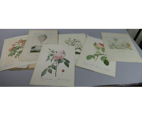 A Collection of Printed Ephemera to Include Henry Moore Print, Ariel Press Rose Prints 