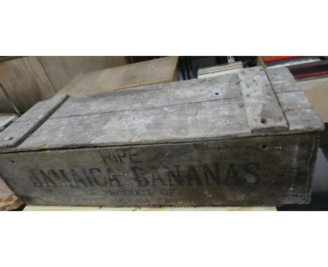 A Vintage "Ripe Jamaica Banana" Box, "Product of British Empire", 88cm Wide 