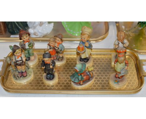 8 VARIOUS HUMMEL FIGURINE ORNAMENTS    