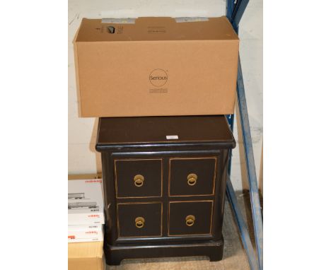 MODERN 4 DRAWER UNIT &amp; TABLE LAMP IN BOX    