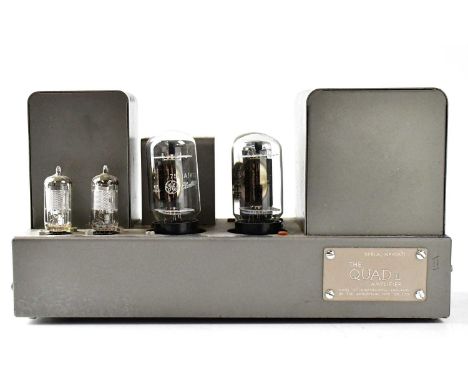 A Quad II amplifier, serial no.40671, with original box.Condition Report: - This lot is sold for decorative purposes only, an