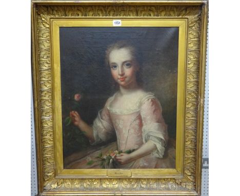 English School (18th century), Portrait of Dame Jane Wilson, aged 16, oil on canvas, 58cm x 47cm.   Illustrated
