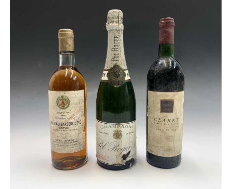 One bottle Pol Roger &amp; Co. Extra Cuvee De Reserve Champagne (Extra Dry, White Foil), 75cl, one bottle Chateau Barberousse