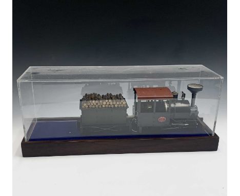 A Maxwell Hemmens of York precision made gauge I live steam model of a 0-4-0 H.K. Porter Company Industrial locomotive and te