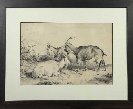 Lithograph after Thomas Sidney Cooper and two other prints, Together with a Thai watercolour and a mother and child study