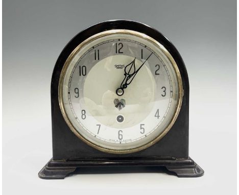A Smiths Enfield Bakelite mantel clock. Height 20.5cm.