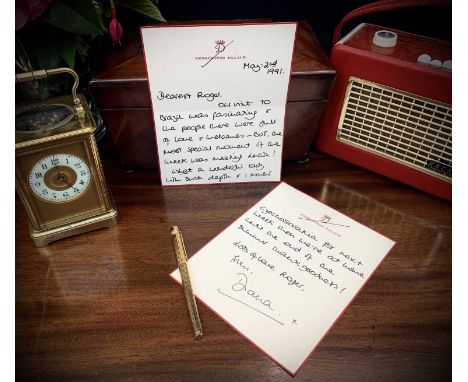 Diana, Princess of Wales, The Letters Collection 1990-1997 The Princess of Wales, signed letter dated May 2nd 1991 on two she