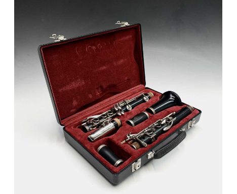 A Boosey &amp; Hawkes Edgware model clarinet, with nickel mounts, number 274097A, in hard case.
