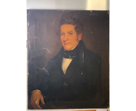 Ethan Allen GREENWOOD (1779-1856)Portrait of Jonathan Jennings Æ.43.Oil on canvasTo verso can be seen the signature, date 184