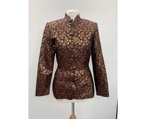 A vintage 60s style ladies jacket, together with two modern Chinese style jackets, one by Monsoon, size 8 and a ladies umbrel