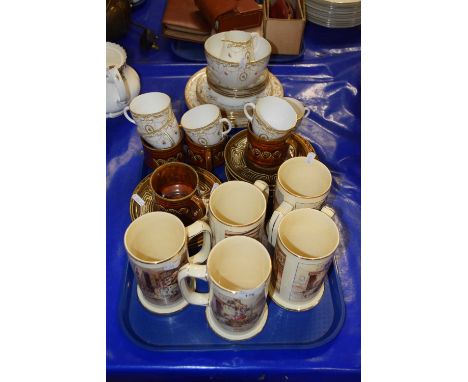 Mixed Lot: New Hall tankards, together with Shelley tea wares and others
