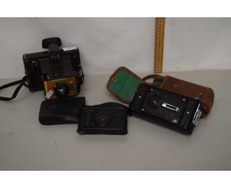 Vintage Soho Cadet camera together with a Polaroid Land camera and a Vest Pocket Kodak (3)