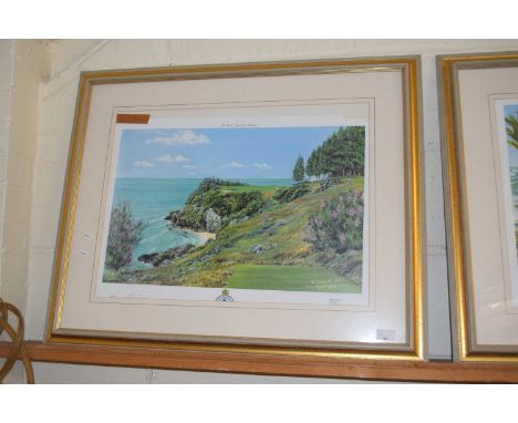 Golfing interest - The Robert Trent Jones collection, The 16th Hole, Port Royal Golf Club, coloured print by Bill Waugh