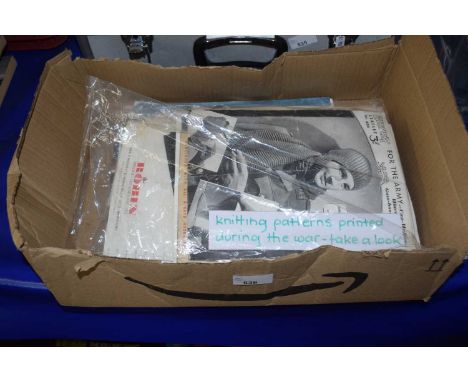Quantity of assorted vintage knitting patterns