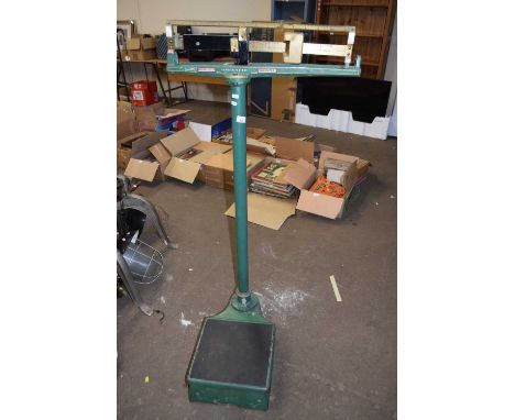 Baxendale &amp; Co, Manchester, floor standing Dr's scales to weigh to 24 stone