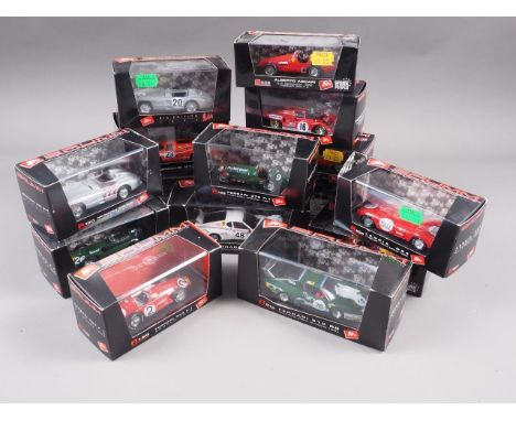 Fifteen Brumm die-cast 1:43 scale model racing cars, mostly 1950-1980, mint and boxed 