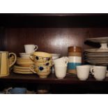 A Poole pottery part tea set, a Wedgwood of Etruria and Barlaston part coffee set and other china