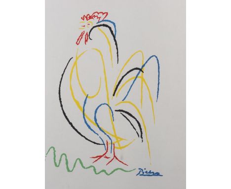 A Picasso screen print, "Le Coque", 15 1/2" x 12", in ebonised strip frame 
