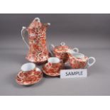 A Chinese Satsuma pattern coffee service for twelve
