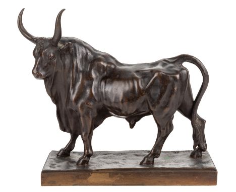AFTER JEAN-BAPTISTE AUGUSTE CLESINGER (FRENCH 1814-1883)  Tor Romano,  bronze with dark brown patina overall height: 20 cm (7