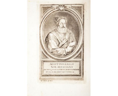 Gallo Agostino. Le venti giornate dell'agricoltura e de' piaceri della Villa... Nuova edizione, acresciuta di annotazione e d