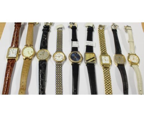 Twelve ladies' Quartz fashion watches to include Rotary, Omega, Swatch examples etc (12).