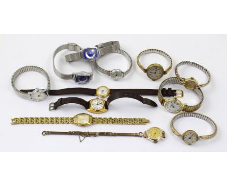 A collection of mid to late 20th century ladies' mechanical wristwatches to include a pair of Seconda toneau shaped ladies' w