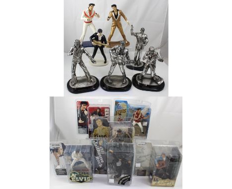 Six McFarlane Elvis 'Come Back' related special edition models and seven Leonardo Elvis figurines, four from the 'Silver Drea