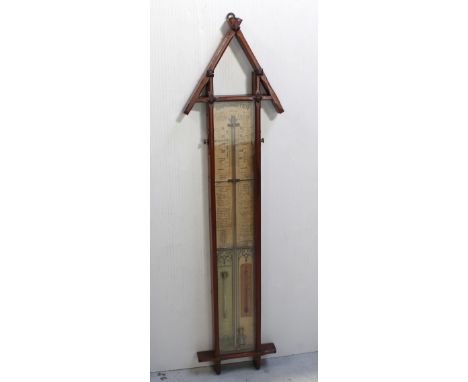 A late 19th early 20th century Admiral Fitzroy mahogany cased combination barometer, length 122cm.