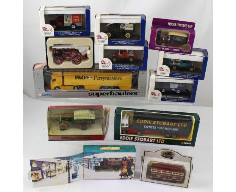 A small collection of Corgi and other diecast vehicles to include a Garret Shermans tractor ';Lord George', a Corgi P&amp;O F