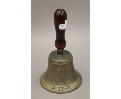 An A R P handbell. 22 cm high.