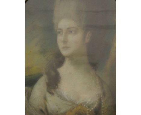 19th CENTURY SCHOOL, A Portrait of a Lady, pastel, framed and glazed. 59.5 cm high.