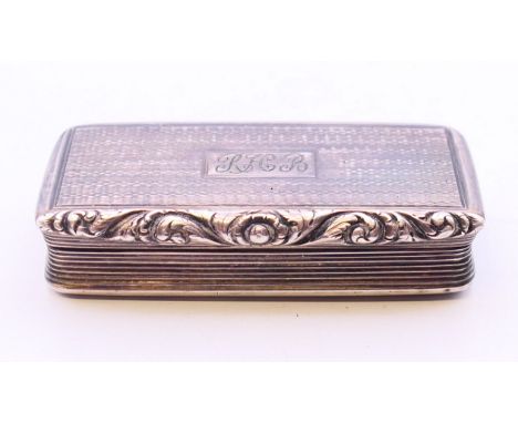 A Georgian silver snuff box. 51 grammes.  7 cm x 3 cm. 