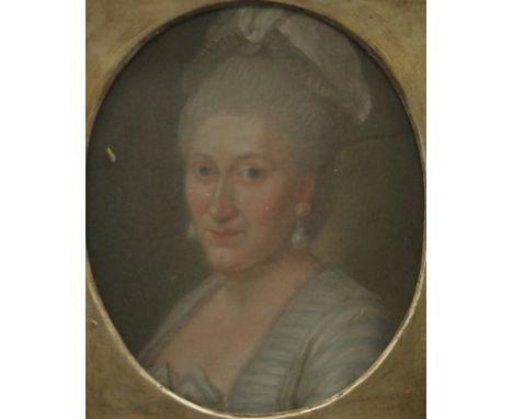 19th CENTURY SCHOOL, Portrait of a Lady, pastel, framed and glazed. 36.5 cm high.