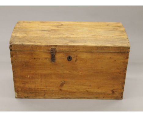 A 19th century pine dome-topped trunk. 84 cm wide.